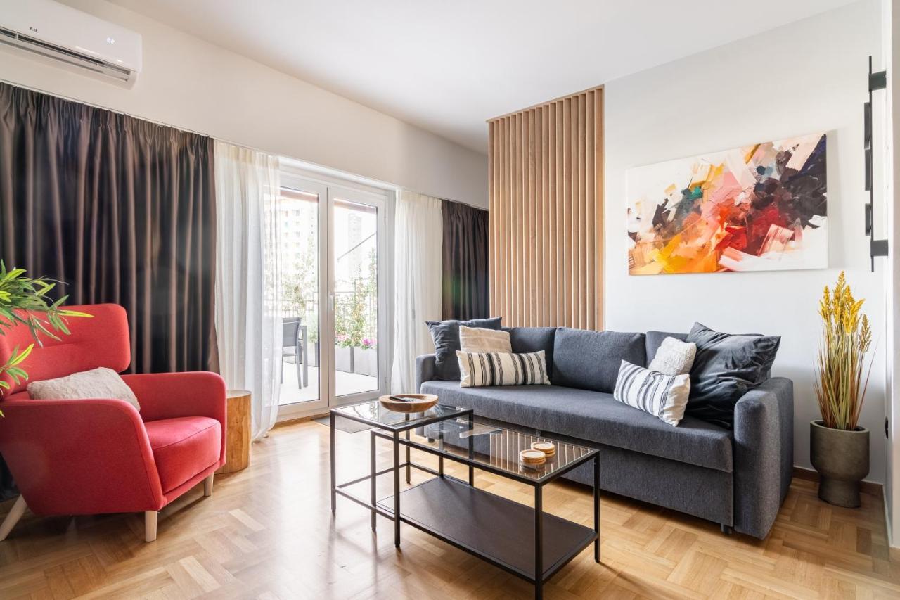 Athena Blue Lux Apartments 2Br 2Ba With City Skyline View, Near Kolonaki アテネ エクステリア 写真